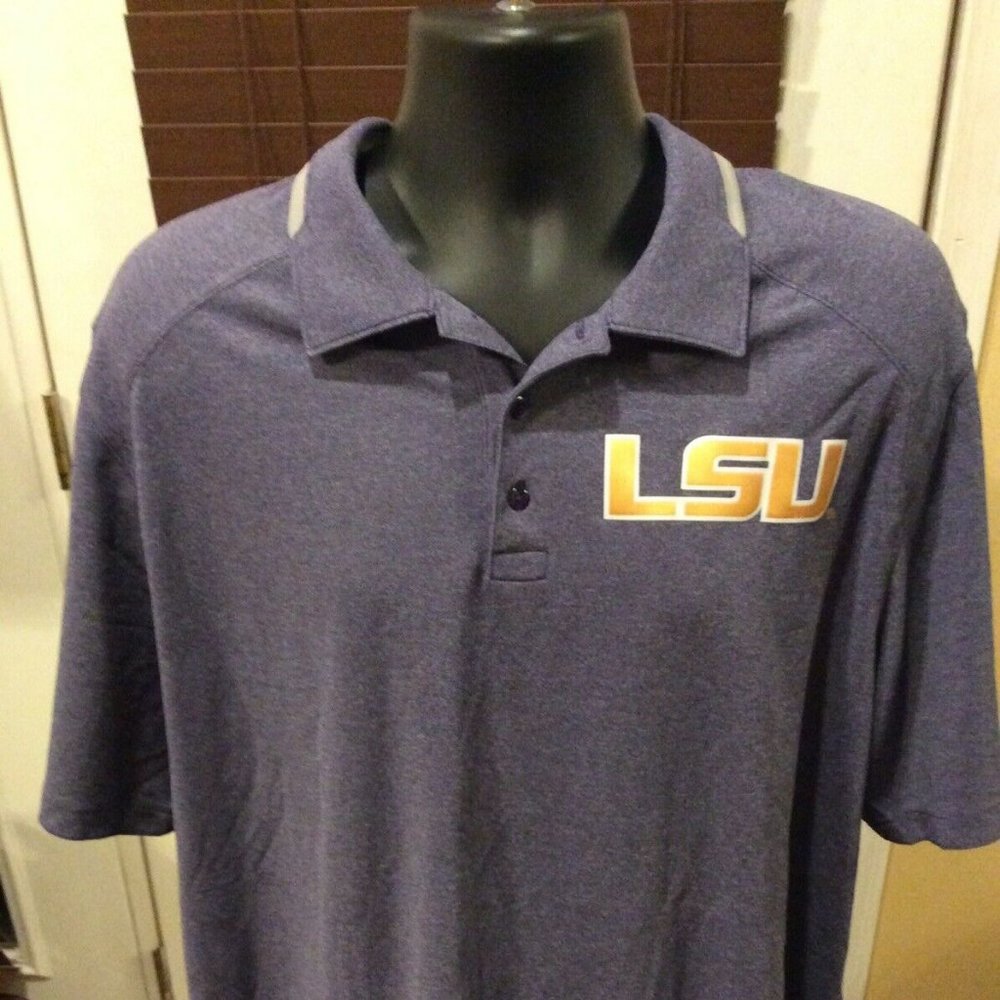 Nike Dri-Fit LSU Tigers Polo Shirt XL purple